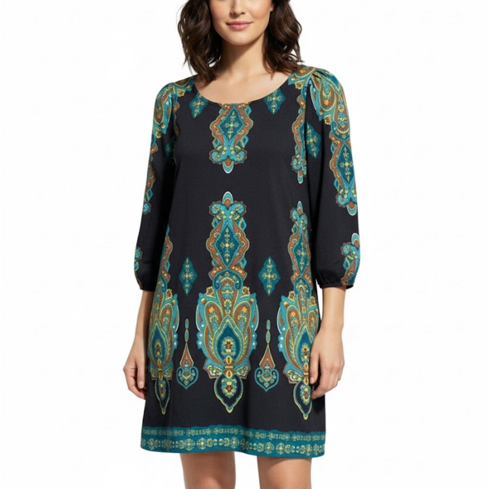 NWT INC International Concepts Dress Small Bohemian Pattern Cottagecore Comfy